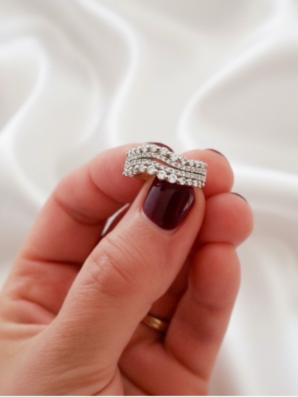 Sterling Silver Simulated Diamond Ring